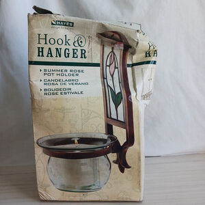 Hayes Design By Nature Rose Pot Holder Candelabra Glass